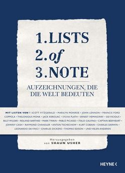Lists of Note von Usher,  Shaun
