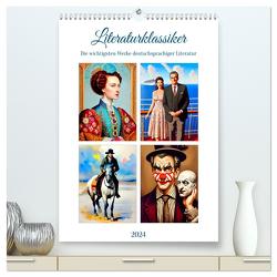 Literaturklassiker (hochwertiger Premium Wandkalender 2024 DIN A2 hoch), Kunstdruck in Hochglanz von Lehmann,  Steffani