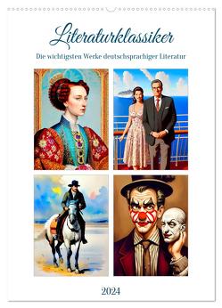 Literaturklassiker (Wandkalender 2024 DIN A2 hoch), CALVENDO Monatskalender von Lehmann,  Steffani