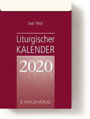 Liturgischer Kalender 2020 von Hurtz,  Klaus