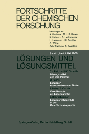 Lösungen und Lösungsmittel von Cornils,  B., Dimroth,  K., Falbe,  J., Fuchs,  O., Reichardt,  Ch., Rohrschneider,  L.