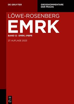 Löwe-Rosenberg. Die Strafprozeßordnung und das Gerichtsverfassungsgesetz / EMRK; IPBPR von Esser,  Robert