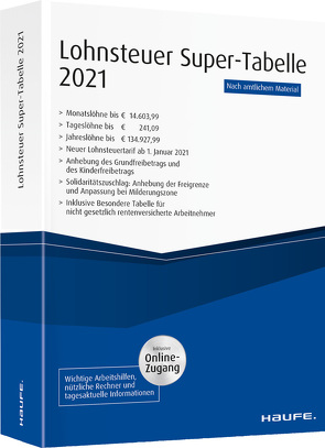 Lohnsteuer Super-Tabelle 2022 – inkl. Onlinezugang