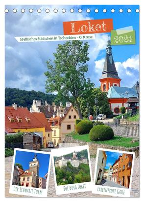 Loket – Idyllisches Städtchen in Tschechien (Tischkalender 2024 DIN A5 hoch), CALVENDO Monatskalender von Kruse,  Gisela