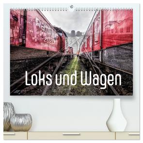 Loks und Wagen (hochwertiger Premium Wandkalender 2024 DIN A2 quer), Kunstdruck in Hochglanz von 8,  Dock