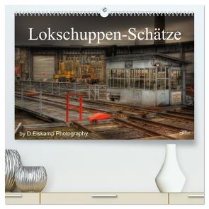 Lokschuppen-Schätze (hochwertiger Premium Wandkalender 2024 DIN A2 quer), Kunstdruck in Hochglanz von Elskamp-D.Elskamp Photography,  Danny