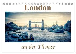 London an der Themse (Tischkalender 2024 DIN A5 quer), CALVENDO Monatskalender von Wenske,  Steffen