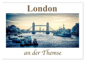 London an der Themse (Wandkalender 2024 DIN A2 quer), CALVENDO Monatskalender von Wenske,  Steffen