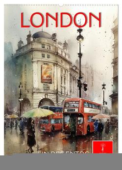 London – ein Regentag (Wandkalender 2024 DIN A2 hoch), CALVENDO Monatskalender von Roder,  Peter
