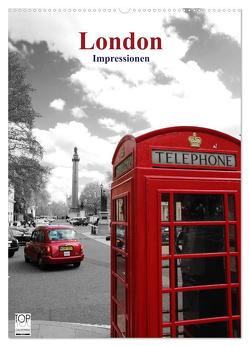 London – Impressionen (Wandkalender 2024 DIN A2 hoch), CALVENDO Monatskalender von Bambach,  Hartwig