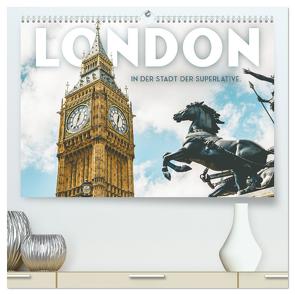 London – In der Stadt der Superlative. (hochwertiger Premium Wandkalender 2024 DIN A2 quer), Kunstdruck in Hochglanz von SF,  SF