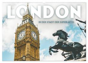 London – In der Stadt der Superlative. (Wandkalender 2024 DIN A2 quer), CALVENDO Monatskalender von SF,  SF