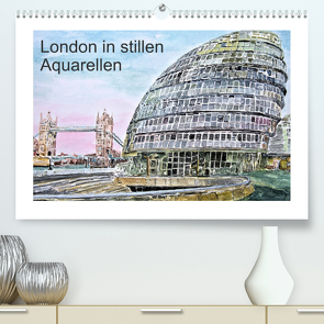 London in stillen Aquarellen (Premium, hochwertiger DIN A2 Wandkalender 2022, Kunstdruck in Hochglanz) von Kraus,  Gerhard