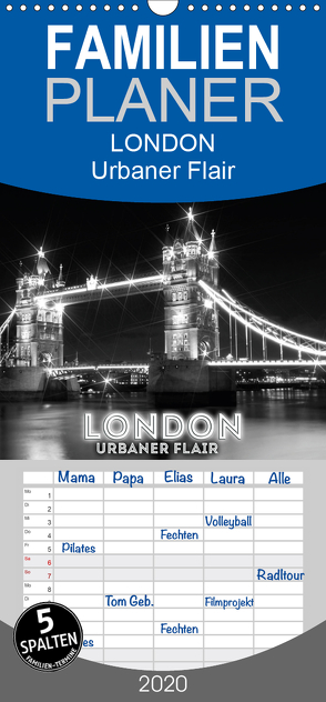 LONDON Urbaner Flair – Familienplaner hoch (Wandkalender 2020 , 21 cm x 45 cm, hoch) von Viola,  Melanie