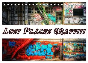 Lost Places Graffiti (Tischkalender 2024 DIN A5 quer), CALVENDO Monatskalender von Wallets,  BTC