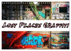 Lost Places Graffiti (Wandkalender 2024 DIN A4 quer), CALVENDO Monatskalender von Wallets,  BTC