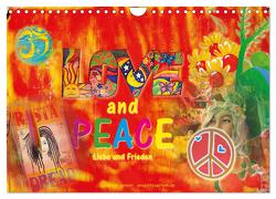 Love and Peace Liebe und Frieden (Wandkalender 2024 DIN A4 quer), CALVENDO Monatskalender von Gerner,  Gabriele