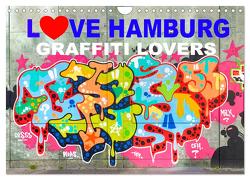 LOVE HAMBURG – GRAFFITI LOVERS (Wandkalender 2024 DIN A4 quer), CALVENDO Monatskalender von steckandose,  steckandose