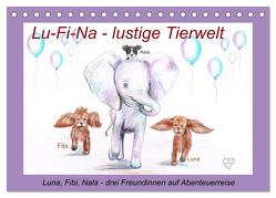 Lu-Fi-Na – lustige Tierwelt (Tischkalender 2024 DIN A5 quer), CALVENDO Monatskalender von Nowak,  Ela