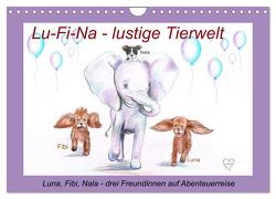 Lu-Fi-Na – lustige Tierwelt (Wandkalender 2024 DIN A4 quer), CALVENDO Monatskalender von Nowak,  Ela