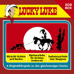 Lucky Luke – 3CD Hörspielbox Vol. 2 von Ester,  Alexander, Fauche,  Xavier, Goscinny,  René, Léturgie,  Jean