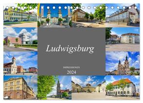 Ludwigsburg Impressionen (Tischkalender 2024 DIN A5 quer), CALVENDO Monatskalender von Meutzner,  Dirk