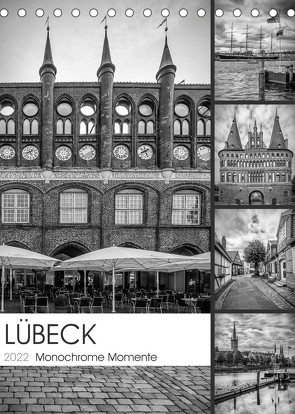 LÜBECK Monochrome Momente (Tischkalender 2022 DIN A5 hoch) von Viola,  Melanie