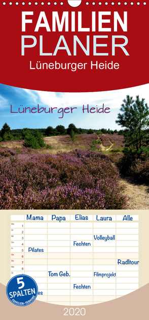 Lüneburger Heide – Familienplaner hoch (Wandkalender 2020 , 21 cm x 45 cm, hoch) von Pompsch,  Heinz
