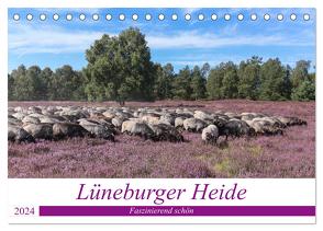 Lüneburger Heide – Faszinierend schön (Tischkalender 2024 DIN A5 quer), CALVENDO Monatskalender von Nack,  Heike