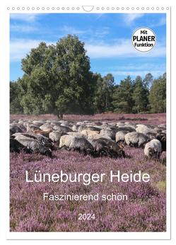 Lüneburger Heide – Faszinierend schön (Wandkalender 2024 DIN A3 hoch), CALVENDO Monatskalender von Nack,  Heike