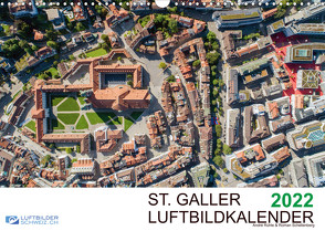 Luftbildkalender St. Gallen 2022CH-Version (Wandkalender 2022 DIN A3 quer) von Luftbilderschweiz.ch, Schellenberg & André Rühle,  Roman