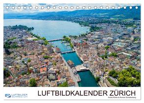 Luftbildkalender Zürich (Tischkalender 2024 DIN A5 quer), CALVENDO Monatskalender von Luftbilderschweiz.ch,  Luftbilderschweiz.ch