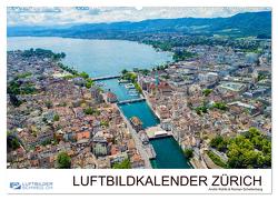 Luftbildkalender Zürich (Wandkalender 2024 DIN A2 quer), CALVENDO Monatskalender von Luftbilderschweiz.ch,  Luftbilderschweiz.ch
