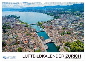 Luftbildkalender Zürich (Wandkalender 2024 DIN A3 quer), CALVENDO Monatskalender von Luftbilderschweiz.ch,  Luftbilderschweiz.ch