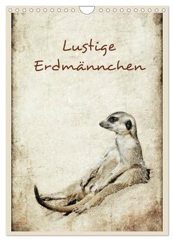 Lustige Erdmännchen (Wandkalender 2024 DIN A4 hoch), CALVENDO Monatskalender von Hultsch,  Heike