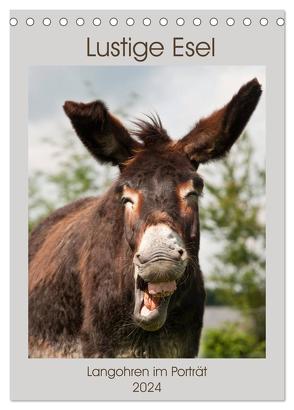 Lustige Esel – Langohren im Porträt (Tischkalender 2024 DIN A5 hoch), CALVENDO Monatskalender von Bölts,  Meike
