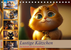 Lustige Kätzchen (Tischkalender 2024 DIN A5 quer), CALVENDO Monatskalender von Meutzner,  Dirk