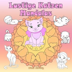 Lustige Katzen Mandalas von Fluffy,  Pink