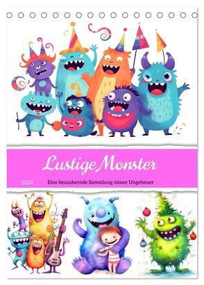 Lustige Monster – Eine bezaubernde Sammlung süsser Ungeheuer (Tischkalender 2024 DIN A5 hoch), CALVENDO Monatskalender von Frost,  Anja