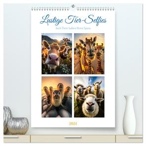 Lustige Tier-Selfies (hochwertiger Premium Wandkalender 2024 DIN A2 hoch), Kunstdruck in Hochglanz von Gierok-Latniak,  Steffen