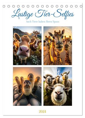 Lustige Tier-Selfies (Tischkalender 2024 DIN A5 hoch), CALVENDO Monatskalender von Gierok-Latniak,  Steffen