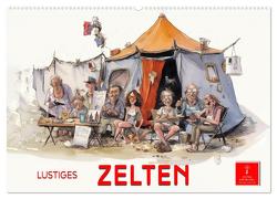 Lustiges Zelten (Wandkalender 2024 DIN A2 quer), CALVENDO Monatskalender von Roder,  Peter