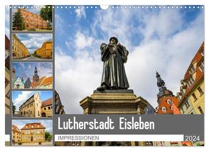 Lutherstadt Eisleben Impressionen (Wandkalender 2024 DIN A3 quer), CALVENDO Monatskalender von Meutzner,  Dirk