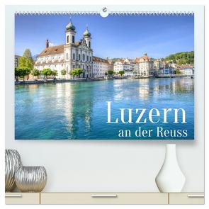 Luzern an der Reuss (hochwertiger Premium Wandkalender 2024 DIN A2 quer), Kunstdruck in Hochglanz von photography,  saschahaas