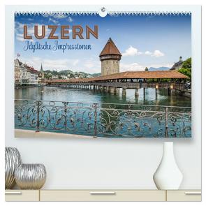 LUZERN Idyllische Impressionen (hochwertiger Premium Wandkalender 2024 DIN A2 quer), Kunstdruck in Hochglanz von Viola,  Melanie
