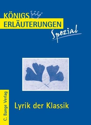 Lyrik der Klassik. von Blecken,  Gudrun