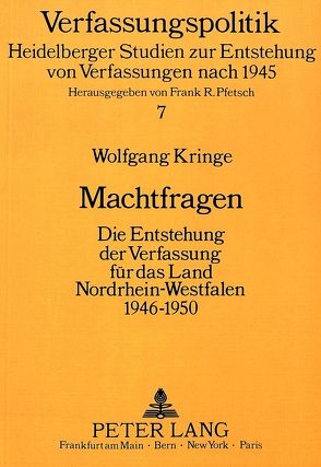 Machtfragen von Kringe,  Wolfgang