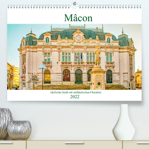 Mâcon – idyllische Stadt mit südländischen Charakter (Premium, hochwertiger DIN A2 Wandkalender 2022, Kunstdruck in Hochglanz) von Schwarze,  Nina