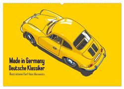 Made in Germany – Illustrationen deutscher Oldtimer (Wandkalender 2024 DIN A2 quer), CALVENDO Monatskalender von Morawietz,  Karl-Heinz