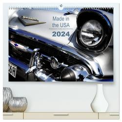 Made in the USA – Klassische Autos aus Amerika (hochwertiger Premium Wandkalender 2024 DIN A2 quer), Kunstdruck in Hochglanz von Silberstein,  Reiner